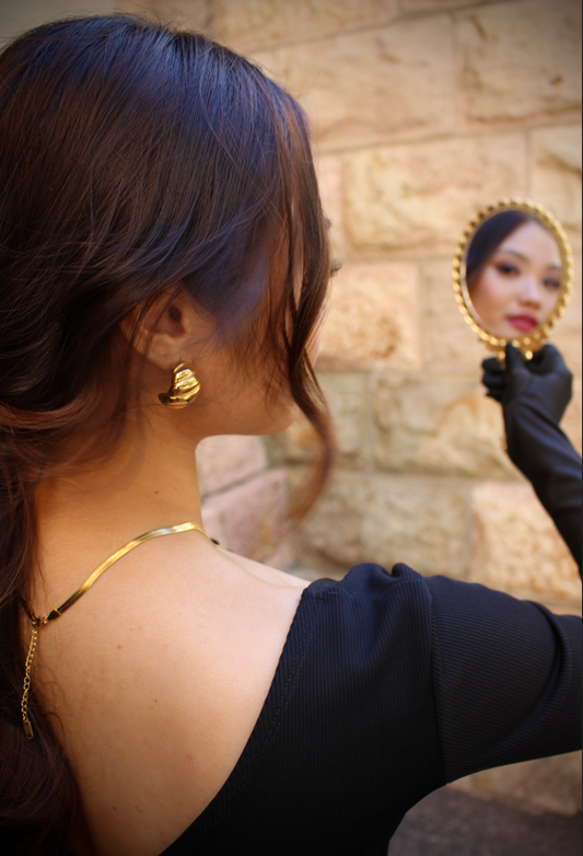 gold plated earrings and necklace in brisbane australia