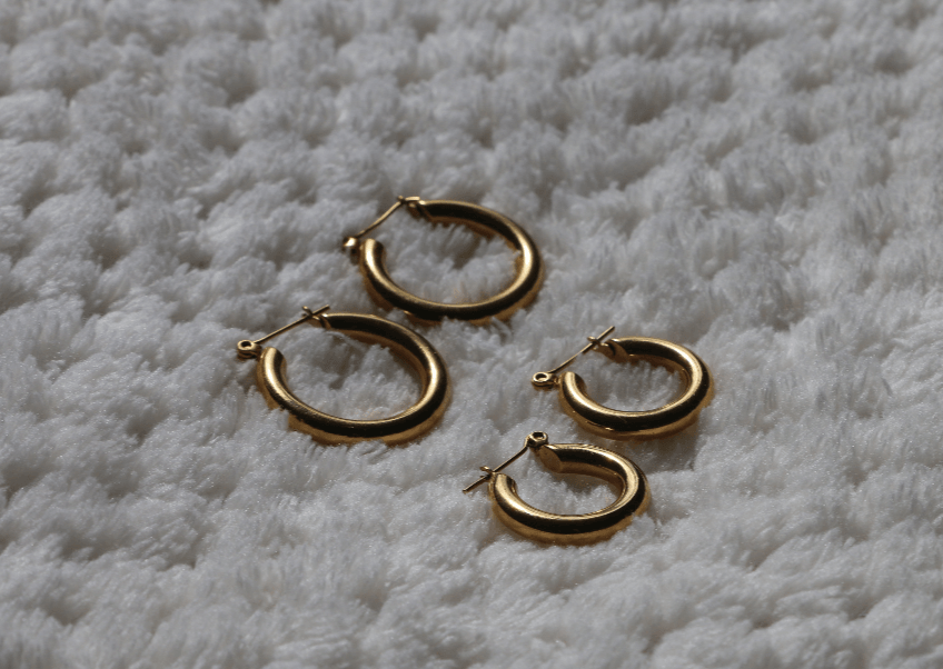 gold plated ear hoop earrings brisbane australia jewellery store ear stack