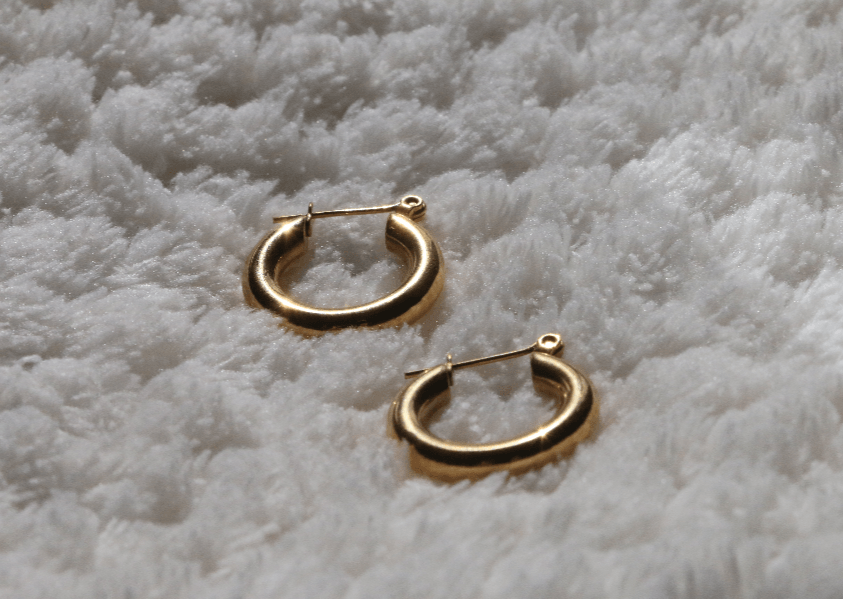 gold plated ear hoop earrings ear stack in brisbane australia jewellery store with free shipping