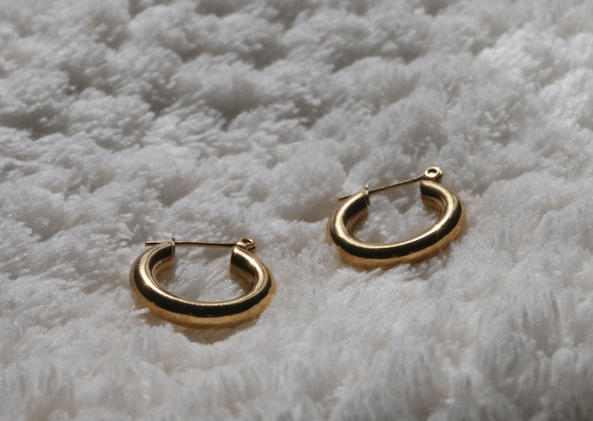 gold plated ear hoop earrings ear stack in brisbane australia jewellery store with free shipping