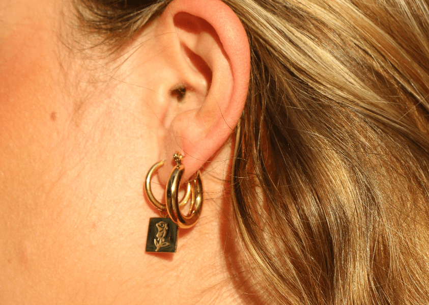 gold plated hoop earrings ear stack brisbane australia