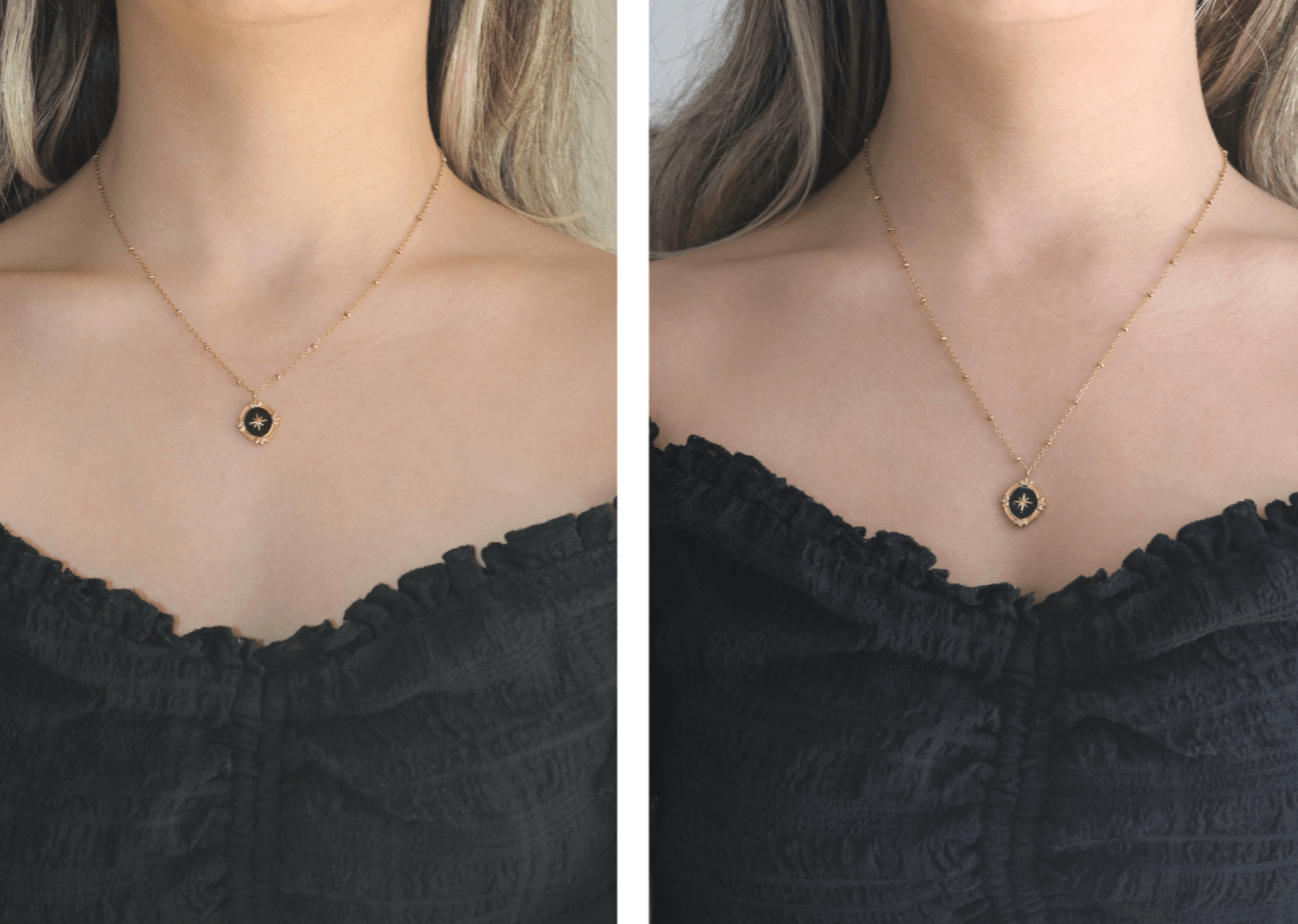 gold plated necklace black brisbane australia