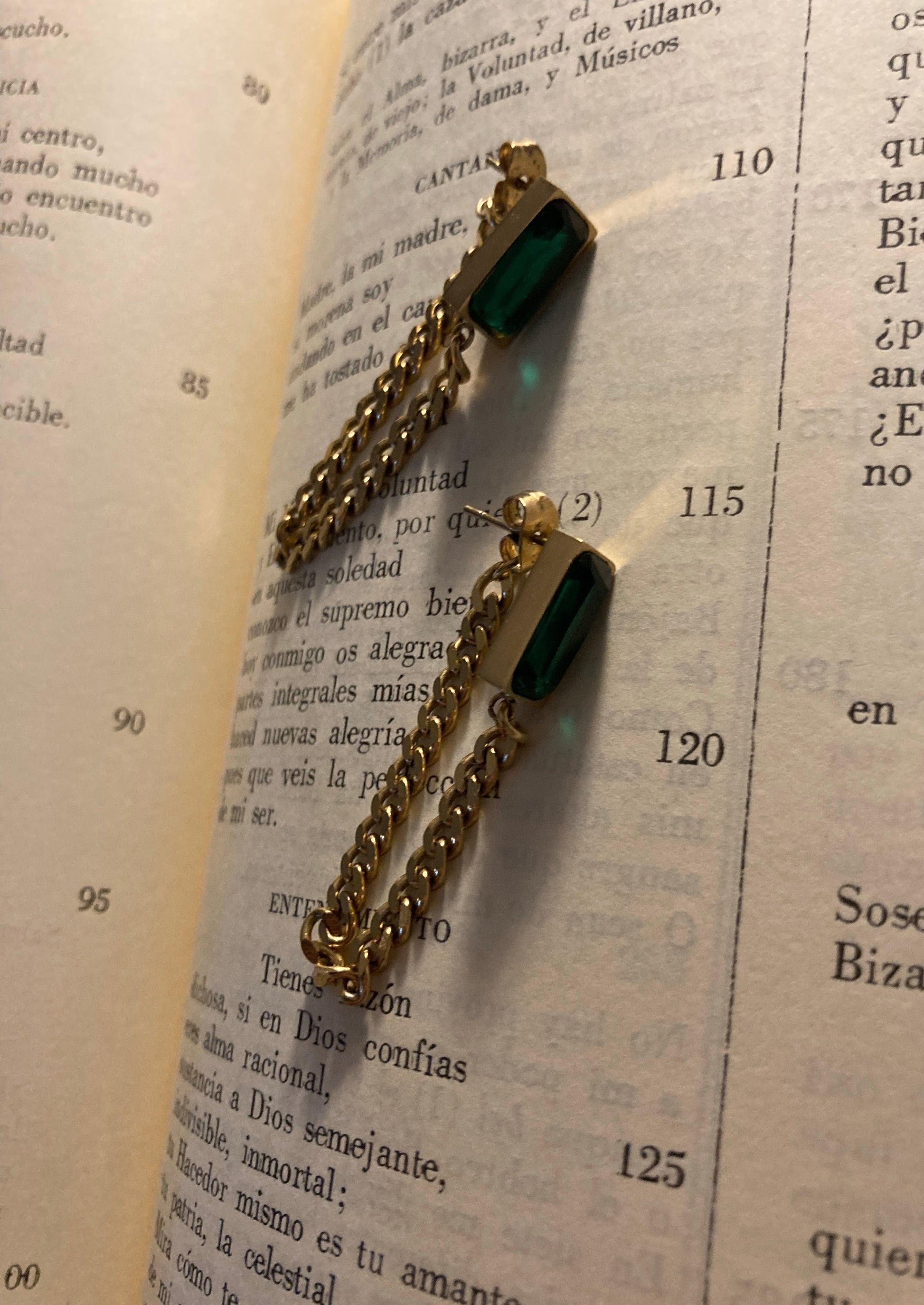 gold plated earrings green stone australia